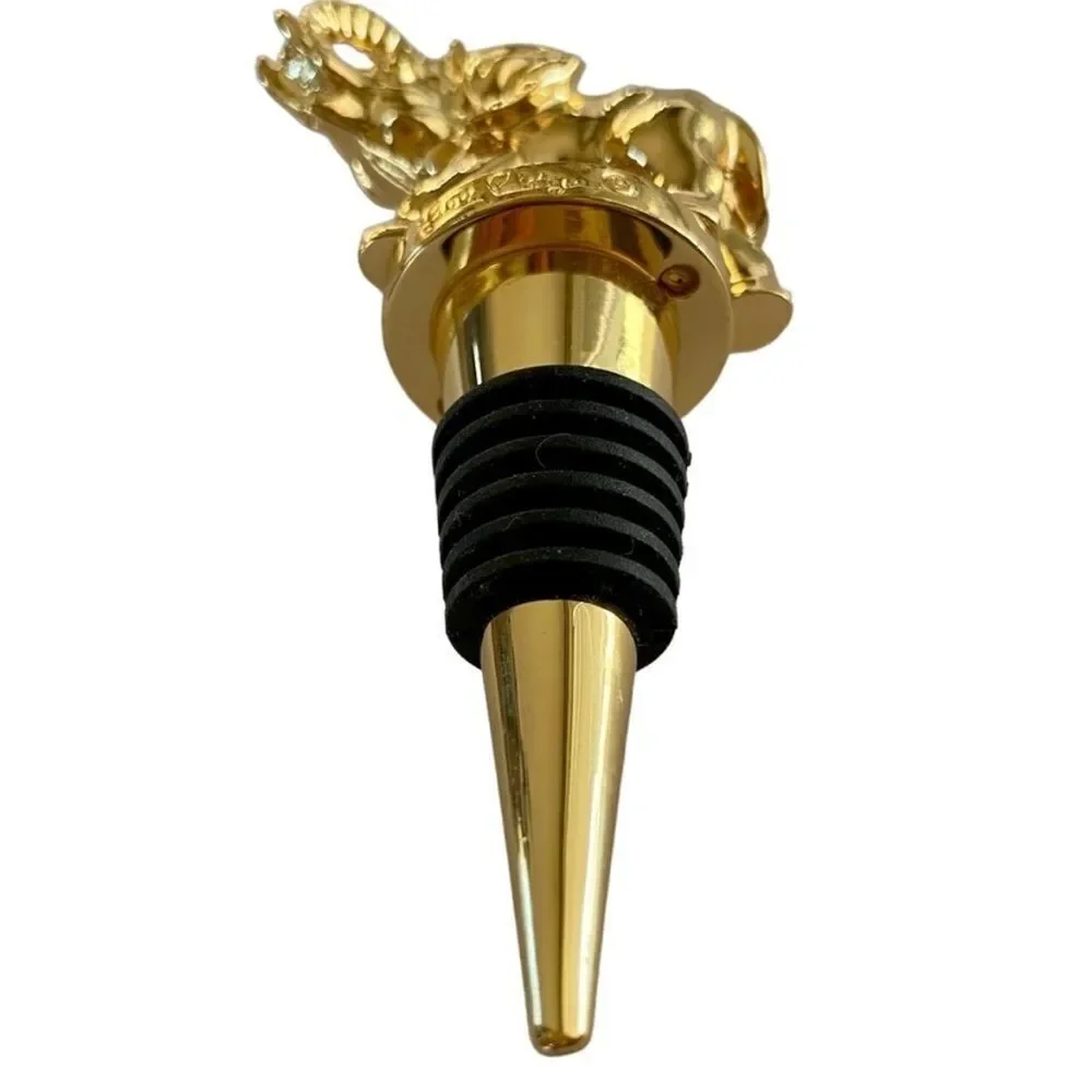 Lilly Pulitzer Gold Elephant Bottle Stopper New